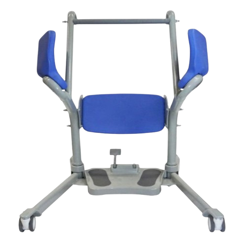 Front Centered View Of The Ascend Go Sit To Stand Patient Lift Shown In The Open Position