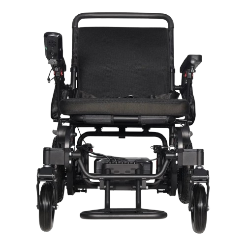 Front Centered View Of The ComfyGo Majestic 440 HD Remote Controlled Heavy Duty Electric Wheelchair