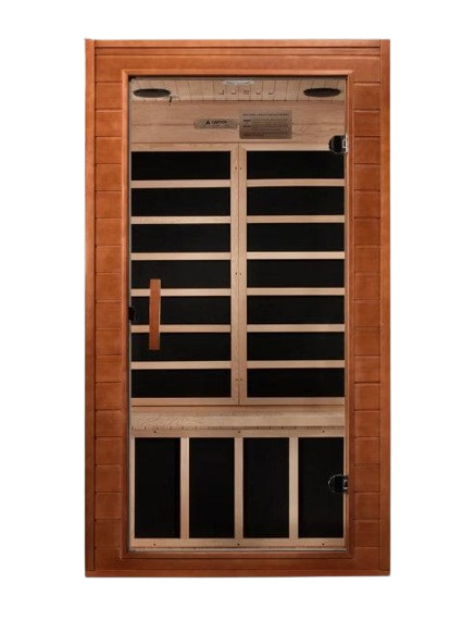 Front Centered View Of The Dynamic Avila 2-Person Low EMF FAR Infrared Indoor Sauna | DYN‐6103‐01