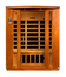 Front Centered View Of The Dynamic Bellagio 3-Person Low EMF FAR Infrared Indoor Sauna | DYN-6306-02