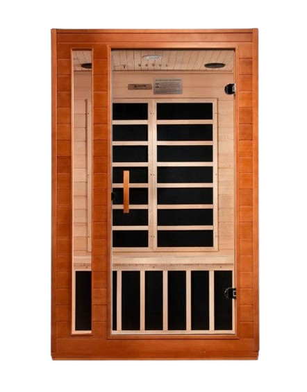 Front Centered View Of The Dynamic Cordoba 2-Person Low EMF FAR Infrared Indoor Sauna | DYN-6203-01