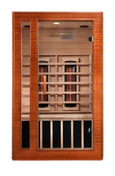 Front Centered View Of The Dynamic Cordoba 2-Person Near Zero EMF Full Spectrum Infrared Indoor Sauna | DYN-6203-02 FS