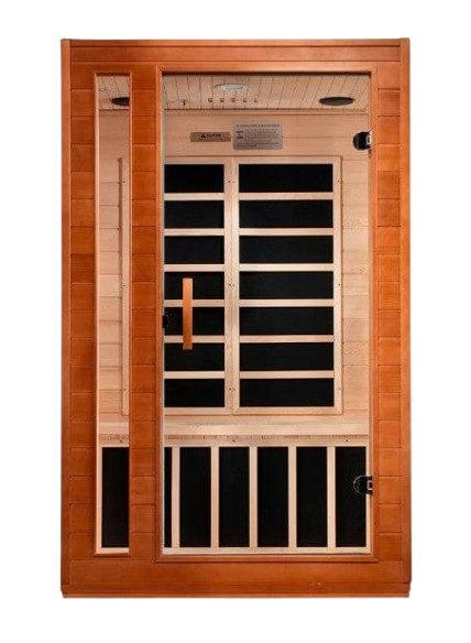 Front Centered View Of The Dynamic Cordoba Elite 2-Person Ultra Low EMF FAR Infrared Indoor Sauna | DYN-6203-01 Elite