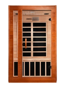 Front Centered View Of The Dynamic Cordoba Elite 2-Person Ultra Low EMF FAR Infrared Indoor Sauna | DYN-6203-01 Elite