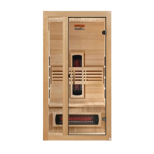 Front Centered View Of The Dynamic Gracia 2-Person Full Spectrum Near Zero EMF FAR Infrared Indoor Sauna | DYN-6119-03 FS