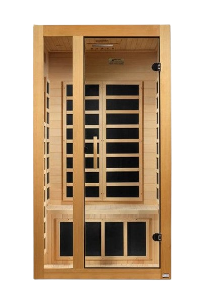 Front Centered View Of The Dynamic Gracia 2-Person Low EMF FAR Infrared Indoor Sauna | DYN-6119-01