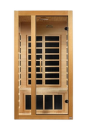 Front Centered View Of The Dynamic Gracia 2-Person Low EMF FAR Infrared Indoor Sauna | DYN-6119-01