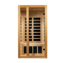 Front Centered View Of The Dynamic Gracia 2 Person Ultra Low EMF FAR Infrared Indoor Sauna | DYN-6119-01 Elite