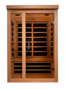 Front Centered View Of The Dynamic Llumeneres 2-Person Ultra Low EMF FAR Infrared Indoor Sauna | DYN-6215-02