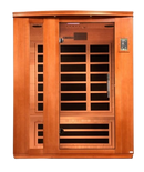 Front Centered View Of The Dynamic Lugano 3-Person Low EMF FAR Infrared Indoor Sauna | DYN-6336-02