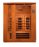 Front Centered View Of The Dynamic Lugano 3-Person Near Zero EMF Full Spectrum Infrared Indoor Sauna | DYN-6336-03 FS