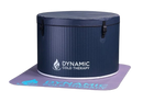 Front Centered View Of The Dynamic Round Inflatable Cold Plunge Tub Shown With Cover