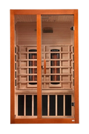 Front Centered View Of The Dynamic Santiago 2-Person Full Spectrum Near Zero EMF FAR Infrared Indoor Sauna | DYN-6209-03 FS