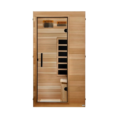 Front Centered View Of The Dynamic Sicily 1 Person Ultra Low EMF FAR Infrared Indoor Sauna | DYN-1101-01 Elite