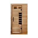 Front Centered View Of The Dynamic Sicily 1 Person Ultra Low EMF FAR Infrared Indoor Sauna | DYN-1101-01 Elite