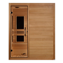 Front Centered View Of The Dynamic Toscana 3 Person Ultra Low EMF FAR Infrared Indoor Sauna | DYN-6315-05 Elite