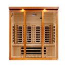 Front Centered View Of The Dynamic Vila Grande 4 Person Full Spectrum Nero Zero EMF FAR Infrared Indoor Sauna | DYN-6415-03 FS