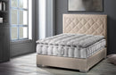 Front Centered View Of The Eurolux Prive: The 10-Layer Luxury Mattress Crafted By Masters Shown On A Bed Frame In A Bedroom Setting