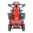 Front Centered View Of The FreeRiderUSA FR1 Terrain Mobility Scooter Shown In The Metallic Orange Color