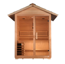 Front Centered View Of The Golden Designs Arlberg 3-Person Outdoor Sauna | GDI-8103-01