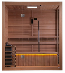 Front Centered View Of The Golden Designs Forssa 3-Person Indoor Sauna | GDI-7203-01