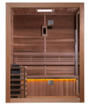 Front Centered View Of The Golden Designs Hanko 2-Person Indoor Sauna | GDI-7202-01