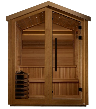 Front Centered View Of The Golden Designs Kaarina 6-Person Outdoor Sauna | GDI-8506-01