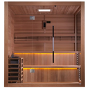 Front Centered View Of The Golden Designs Kuusamo 6-Person Indoor Sauna | GDI-7206-01