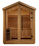 Front Centered View Of The Golden Designs Savonlinna 3-Person Outdoor Sauna | GDI-8503-01