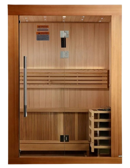 Front Centered View Of The Golden Designs Sundsvall 2-Person Indoor Sauna | GDI-7289-02