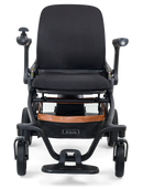 Front Centered View Of The Golden Technologies Ally Electric Wheelchair Shown In Black Color