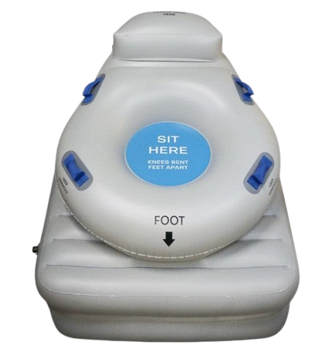 Front Centered View Of The HelpUp Patient Lift Shown In The Inflated Position