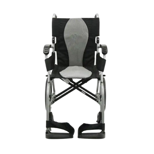 Front Centered View Of The Karman Ergo Lite Transport Wheelchair