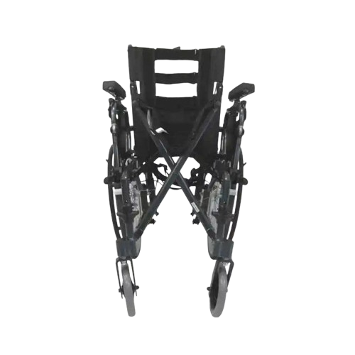 Front Centered View Of The Karman MVP-502 Reclining Wheelchair Shown In The Folded Position
