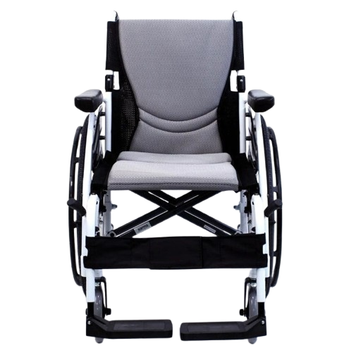 Front Centered View Of The Karman S-Ergo 115 Wheelchair Shown With White Frame