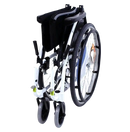 Front Centered View Of The Karman S-Ergo 115 Wheelchair Shown With White Frame In The Folded Position