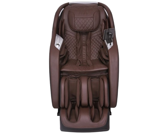 Front Centered View Of The Kyota Joubu M880 4D Massage Chair In Black And Dark Brown Color 