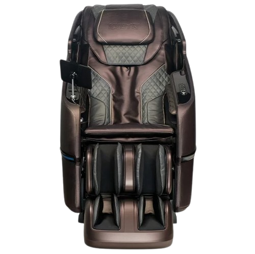 Front Centered View Of The Kyota Kizuna M688 Massage Chair Shown In Brown Color