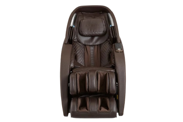 Front Centered View Of The Kyota Yutaka M898 Massage Chair Shown In The Brown Color