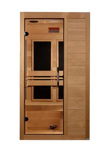 Front Centered View Of The Maxxus 1-Person S-Line Ultra Low EMF FAR Infrared Indoor Sauna | MX-S106-01-ULEMF