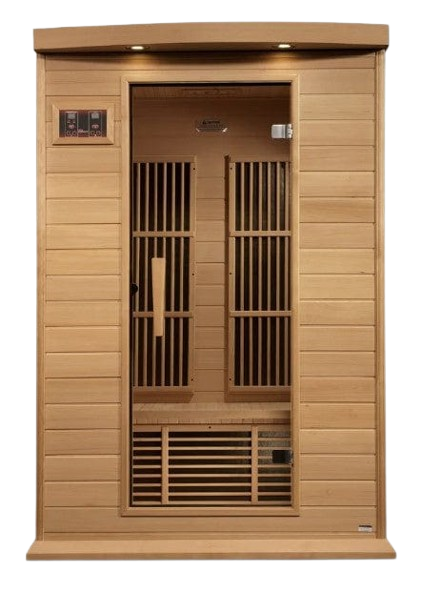 Front Centered View Of The Maxxus 2-Person Near Zero EMF FAR Infrared Indoor Sauna | MX-K206-01-ZF