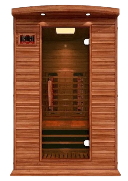 Front Centered View Of The Maxxus 2-Person Near Zero EMF Full Spectrum Indoor Infrared Sauna | MX-M206-01-FS CED