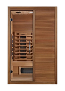 Front Centered View Of The Maxxus 2-Person S-Line Full Spectrum Infrared Indoor Sauna | MX-S206-01-FS-PC
