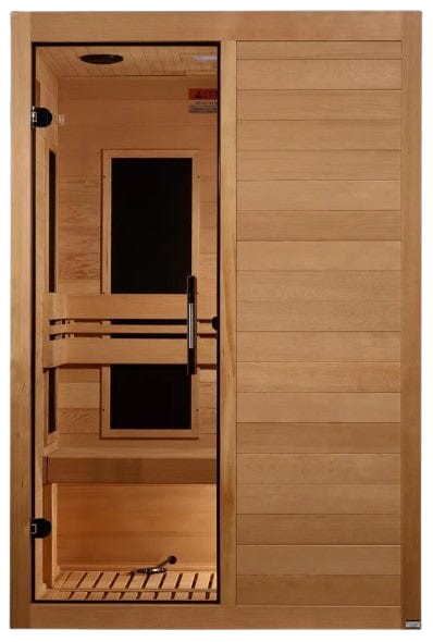 Front Centered View Of The Maxxus 2-Person S-Line Low EMF FAR Infrared Indoor Sauna | MX-S206-01