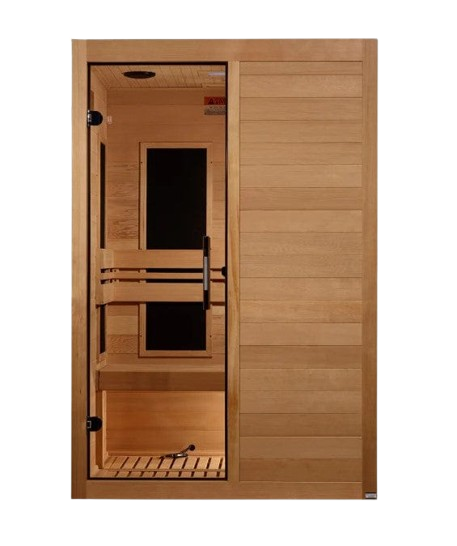 Front Centered View Of The Maxxus 2-Person S-Line Ultra Low EMF FAR Infrared Indoor Sauna | MX-S206-01-ULEMF
