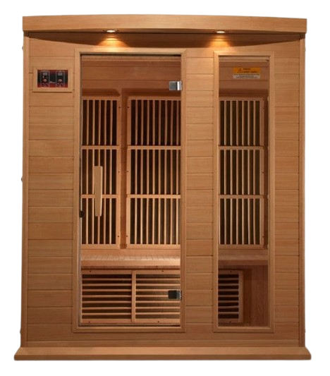 Front Centered View Of The Maxxus 3-Person Low EMF FAR Infrared Indoor Sauna | MX-K306-01