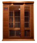 Front Centered View Of The Maxxus 3-Person Near Zero EMF FAR Infrared Indoor Sauna | MX-K306-01-ZF CED