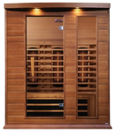 Front Centered View Of The Maxxus 3-Person Near Zero EMF Full Spectrum Infrared Indoor Sauna | MX-M306-01-FS-CED