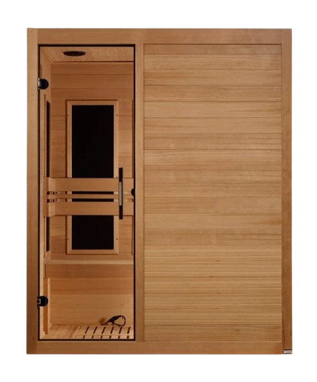 Front Centered View Of The Maxxus 3-Person S-Line Ultra Low EMF FAR Infrared Indoor Sauna | MX-S306-01-ULEMF