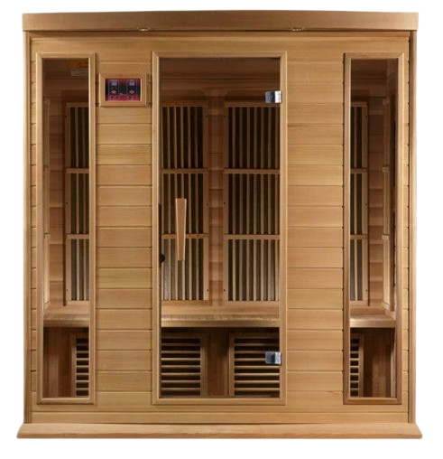 Front Centered View Of The Maxxus 4-Person Low EMF FAR Infrared Indoor Sauna | MX-K406-01-CED